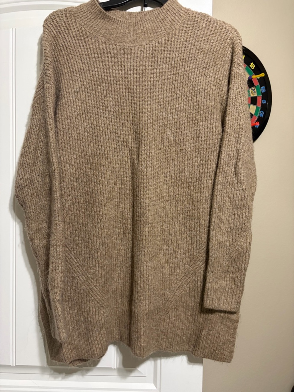 Old Navy Ribbed Pullover Sweater in Camel Tan